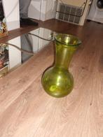 Vaas, groen, 35cm, Gebruikt, Ophalen of Verzenden, Glas, Minder dan 50 cm