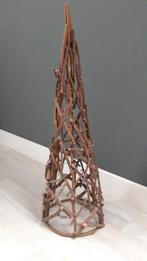 Houten piramide 60cm hoog takjes cube pegel van hout 20 rond, Diversen, Kerst, Ophalen of Verzenden, Gebruikt