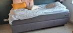 Swiss Sense boxspring met grijze hoes, Ophalen, Eenpersoons, Zo goed als nieuw, 80 cm