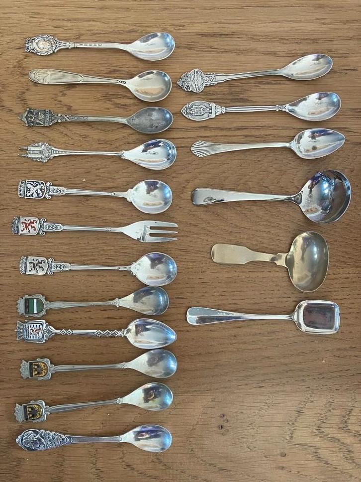 Theelepels verzilverd, Antiek en Kunst, Antiek | Bestek, Ophalen of Verzenden