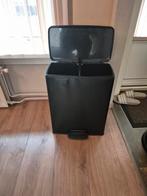 Curver Duo Vuilnisbak met Pedaal, Kunststof, Gebruikt, Met pedaal, 50 tot 75 cm