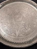 Schaal (dienblad) Marokko - doorsnede 42cm, Ophalen, Zo goed als nieuw, Rond, Metaal