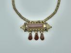 Tribal boho ketting / gebedsrolhouder, Ophalen of Verzenden, Overige materialen, Ketting, Met edelsteen