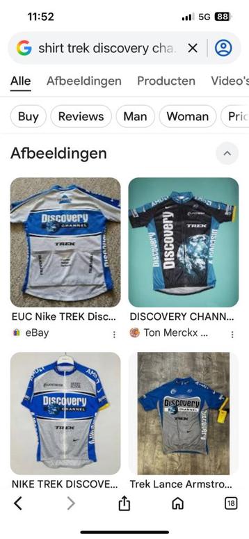 Racefiets shirt trek discovery channel gevraagd beschikbaar voor biedingen