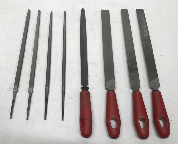 Partij vijlen, Nickelson, zowel grof en fijn, diverse vormen, Doe-het-zelf en Verbouw, Gereedschap | Handgereedschap, Gebruikt