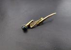 vergulde broche met edelsteen, Italiaans Paolo Dorelli., Sieraden, Tassen en Uiterlijk, Broches, Overige materialen, 4 tot 7 cm