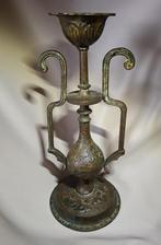 Antieke 19e eeuwse orientaalse bronzen kandelaar Jemen/India, Antiek en Kunst, Verzenden