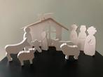 Handgemaakte Gipsen Kerststal, Ophalen of Verzenden, Nieuw