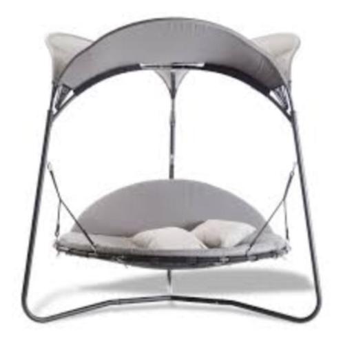 Luxe schommelbed Leco grijs, Tuin en Terras, Tuinmeubel-accessoires, Nieuw, Ophalen