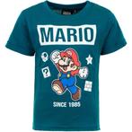 Super Mario T-shirt Petrol - Maat 98 -104 -110 -116 -122-128, Kinderen en Baby's, Kinderkleding | Maat 116, Nieuw, Jongen, Ophalen of Verzenden