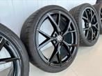 19'' VW Golf 8R GTI Estoril Zwart 5H0601025 Velgen Bridgesto, 19 inch, Gebruikt, Banden en Velgen, Ophalen of Verzenden