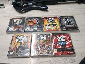Guitar Hero PS3 Games + Gitaar - 7 Stuks! beschikbaar voor biedingen