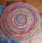 Jute multi colour ibiza rond vloerkleed schoon, Huis en Inrichting, Ophalen of Verzenden, Zo goed als nieuw, Rond