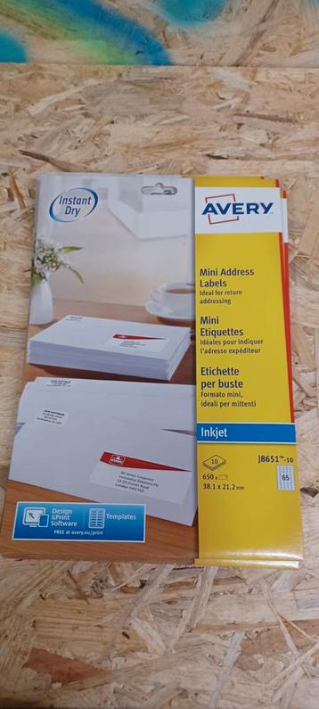 Avery Mini Etiketten J8651 - 650 stuks 7x in 1 koop beschikbaar voor biedingen