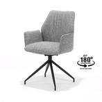 Armstoel Gio draaivoet stof oasis Grijs | Webshop, Huis en Inrichting, Stoelen, Modern design, Nieuw, Ophalen of Verzenden, Metaal