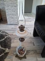 Antieke Olielamp met Afbeelding, Antiek en Kunst, Antiek | Lampen, Ophalen of Verzenden