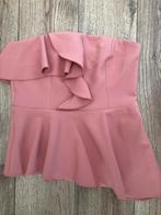 RIVER ISLAND roze strapless peplum top maat 40, Maat 38/40 (M), Ophalen of Verzenden, Roze, Zo goed als nieuw