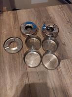 6 asbakken rvs, Ophalen of Verzenden