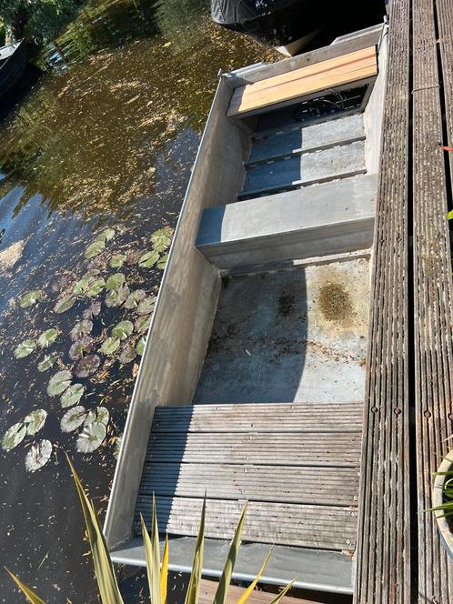Robuuste Aluminium Platbodem 4,2m met Dubbele Bodem, Watersport en Boten, Platbodems, Zo goed als nieuw, Tot 6 meter, Aluminium