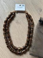 MOOIE BRUIN / BRONS KLEUR KETTING 🤎 NIEUW !!, Kunststof, Verstelbaar, Bruin, Nieuw