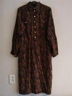 100%zijden vintage jurk L, Maat 42/44 (L), Bruin, Zo goed als nieuw, Verzenden