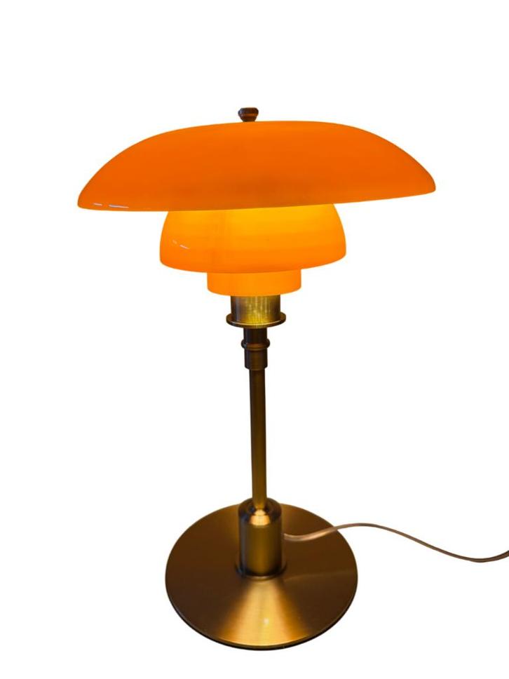 Aurora Brass Design Tafellamp - Warm Licht in Amber & Goud, Huis en Inrichting, Lampen | Tafellampen, Nieuw, Minder dan 50 cm