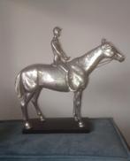 Groot beeld Jockey op paard Sulky vintage decoratief, Antiek en Kunst, Ophalen of Verzenden