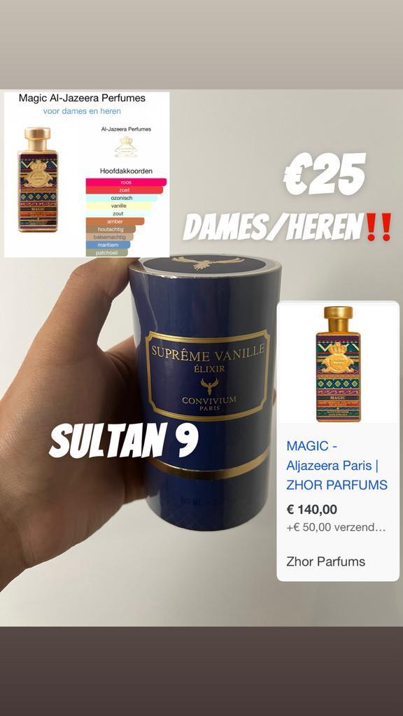 Suprême Vanille - Sultan 9, Sieraden, Tassen en Uiterlijk, Uiterlijk | Parfum, Nieuw, Ophalen of Verzenden