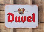 Duvel bier logo reclamebord van metaal wandbord decoratie, Verzamelen, Biermerken, Ophalen of Verzenden, Nieuw, Reclamebord, Plaat of Schild