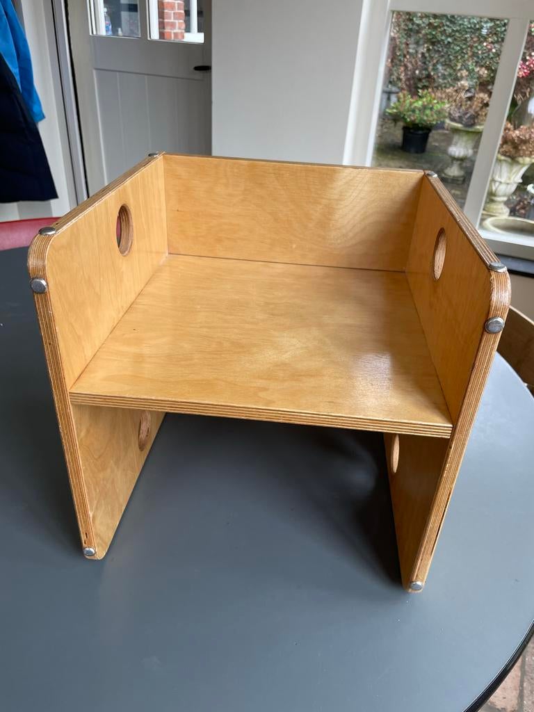 Rolf Kubus Stoel - Kinderstoel - Zithoogte 21cm, Ophalen, Gebruikt, Overige kleuren, Eén