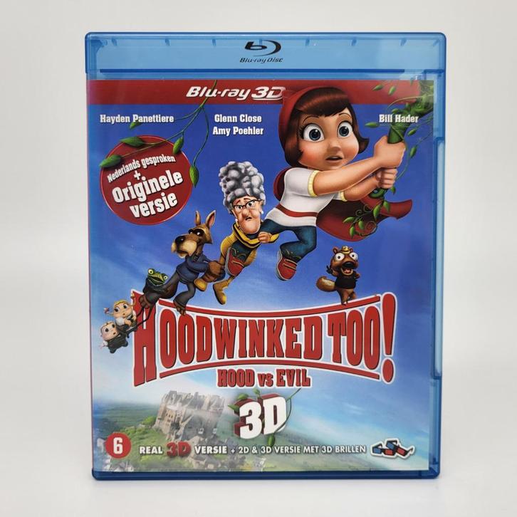 Hoodwinked Too! 3D - Blu-Ray, Cd's en Dvd's, Blu-ray, Zo goed als nieuw, Tekenfilms en Animatie, 3D, Ophalen of Verzenden