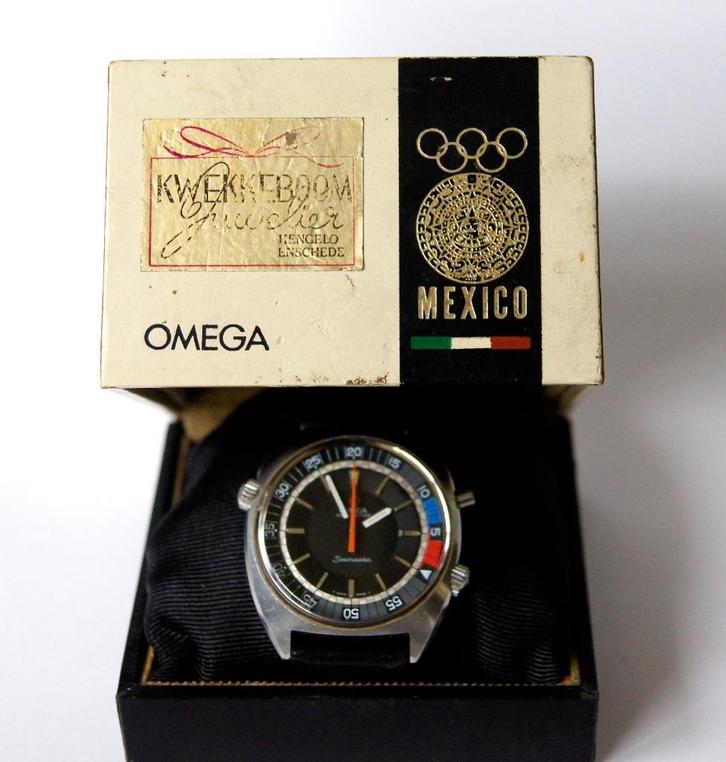 Omega Seamaster met originele box Mexico Olympics 1968, Sieraden, Tassen en Uiterlijk, Horloges | Heren, Gebruikt, Polshorloge