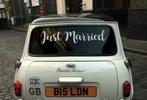 Just married Auto Sticker Bruiloft Decoratie Raamsticker Aut, Auto diversen, Autostickers, Ophalen of Verzenden
