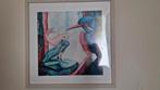 Schilderij met kikker, vis en vogel, Antiek en Kunst, Ophalen of Verzenden