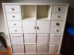 Ikea Kallax kast, met 8 lades, 2 kastjes, 8 bakken, gebruikt, Huis en Inrichting, Kasten | Lockerkasten, Ophalen, Gebruikt