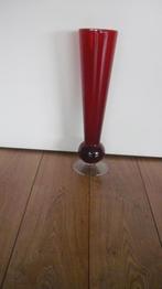 Hoge rode -Vaas 50 cm, Antiek en Kunst, Antiek | Glas en Kristal, Ophalen of Verzenden