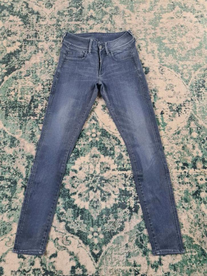 G-star raw lynn D-mid super skinny W27 L30 Tulsi2730 Grijs, Kleding | Dames, Spijkerbroeken en Jeans, Zo goed als nieuw, W27 (confectie 34) of kleiner