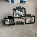 3x Gamma Halogeen Breedstraler Lamp, Ophalen of Verzenden, Gebruikt, 50 tot 200 watt, Lamp met armatuur