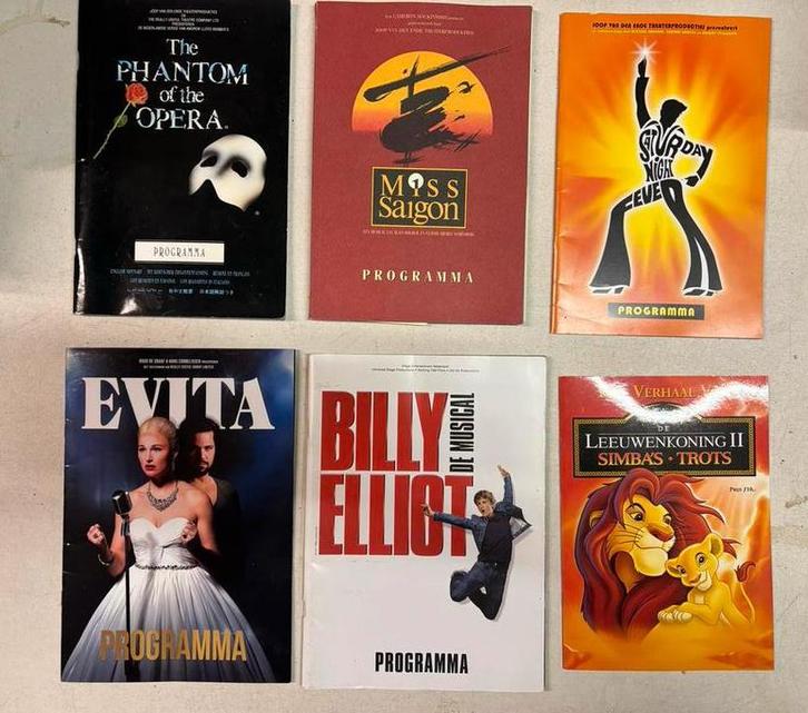 Collectie Musical Programmaboekjes, Verzamelen, Muziek, Artiesten en Beroemdheden, Zo goed als nieuw, Boek, Tijdschrift of Artikel