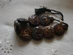 Vintage oosterse armband gesneden hoorn., Sieraden, Tassen en Uiterlijk, Armbanden, Ophalen of Verzenden, Zo goed als nieuw, Overige kleuren