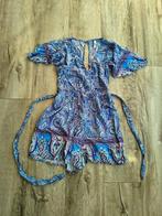 Prachtige blauwe playsuit, jumpsuit met bloemen, maat 38., Kleding | Dames, Jumpsuits, Maat 38/40 (M), Blauw, Onb, Ophalen of Verzenden