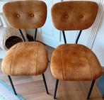 Leuke eetkamerstoelen velvet cognac - 2 stuks, Huis en Inrichting, Ophalen, Gebruikt, Twee, Overige kleuren