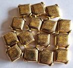 Goud kleur ruit vorm kralen 18 mm, Verzenden, Nieuw, Kraal
