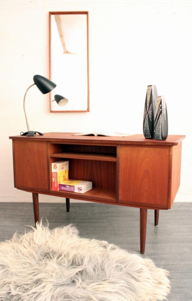 Deens jaren 50 60 teakhouten vintage design bureau, Huis en Inrichting, Bureaus, Gebruikt, Bureau, Ophalen of Verzenden