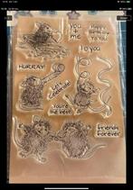 House mouse clear stamps stempel, 12 delig, Hobby en Vrije tijd, Stempelen, Ophalen of Verzenden