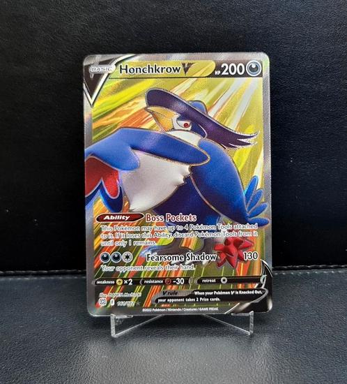 Honchkrow V 161/172 Brilliant Stars NM, Hobby en Vrije tijd, Verzamelkaartspellen | Pokémon, Zo goed als nieuw, Losse kaart, Ophalen of Verzenden