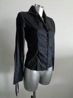 Nadine H, zwarte getailleerde blouse met corset sluiting, 36, Ophalen of Verzenden, Zo goed als nieuw, Maat 36 (S), Zwart
