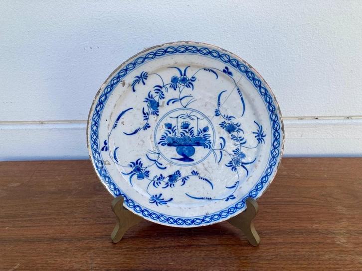 Delfts Aardewerk Bord | 18e Eeuws, Antiek en Kunst, Antiek | Wandborden en Tegels, Ophalen of Verzenden