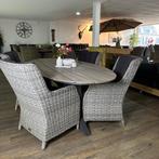 Prachtige Tuinset — Ovale tafel + 4 stoelen — Onderhoudsvrij, Verzenden, ., Zo goed als nieuw, .