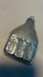 Vintage kerstbal, huisje glitter, Ophalen of Verzenden, Zo goed als nieuw
